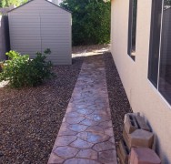 Decorative Walkway with 1/2 Rock